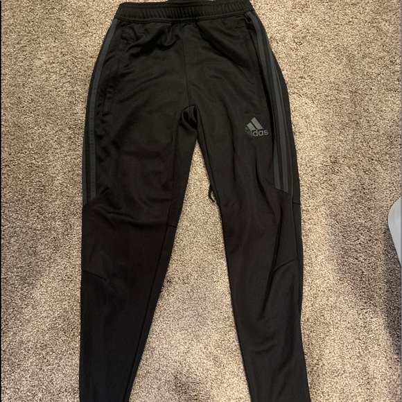 adidas mens black joggers